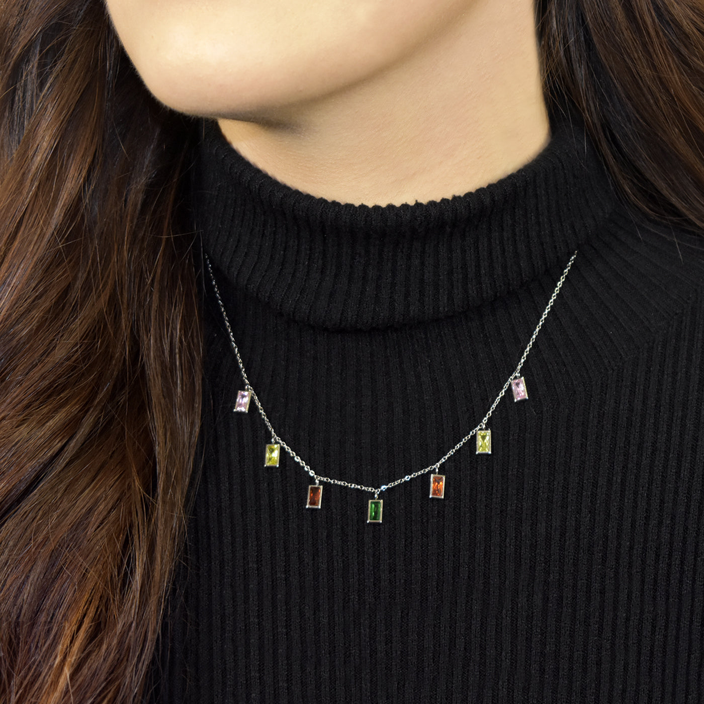 Collana Rainbow Baguette