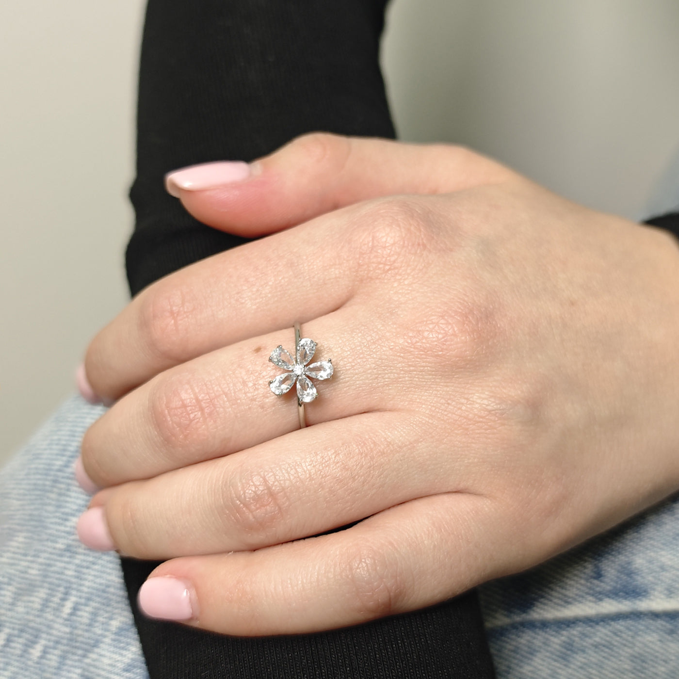 Anello Crystal Flower