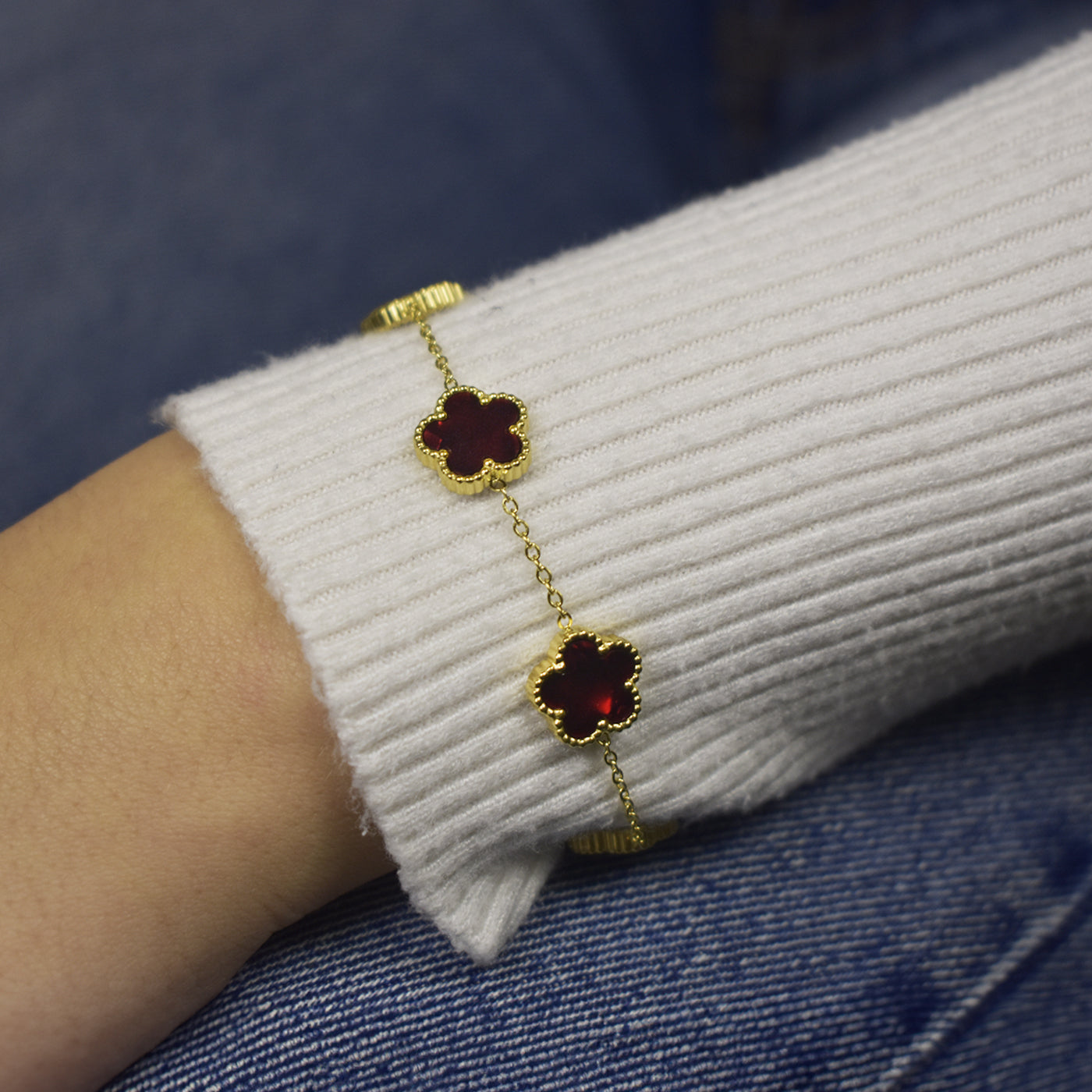 Bracciale Red Flower