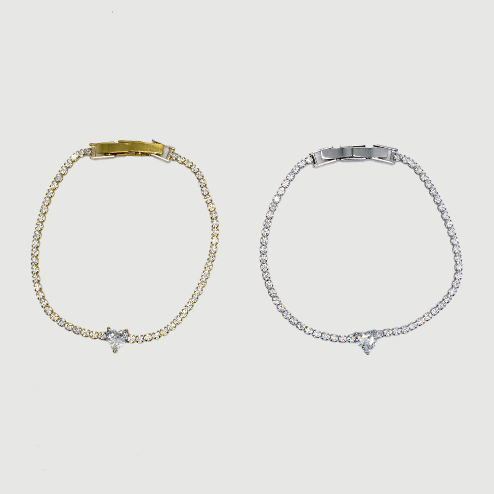 Bracciale Tennis Crystal Heart