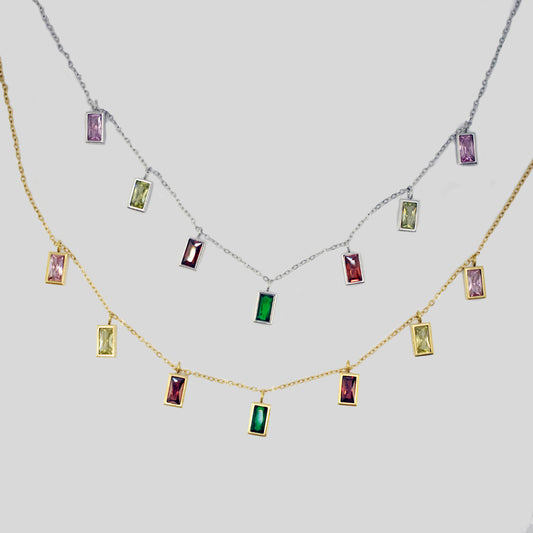 Collana Rainbow Baguette