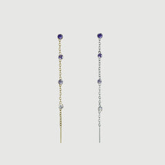 Orecchini Infinity Purple Waterfall
